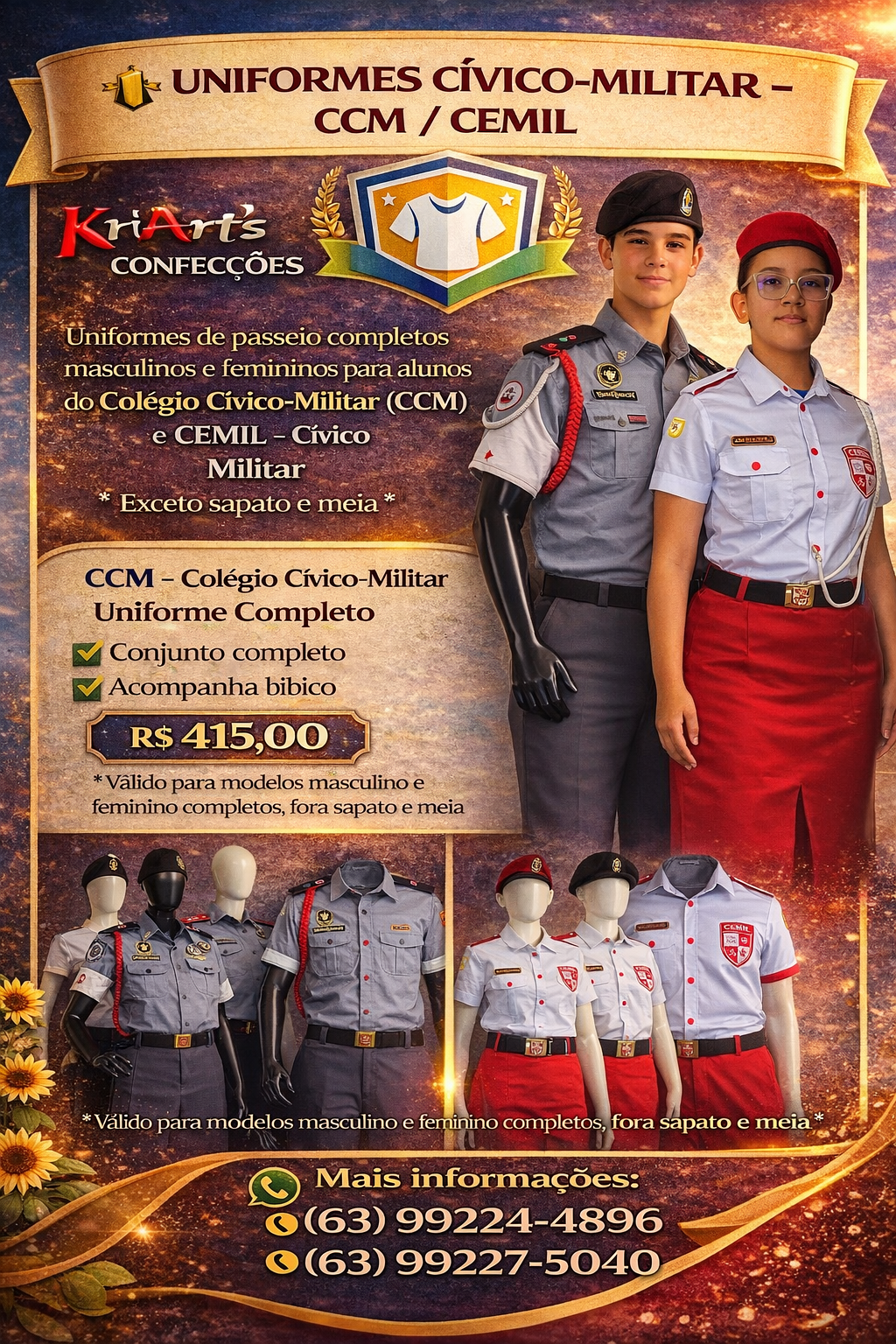 Uniformes de Passeio CEMIL / CCMTO e CCM